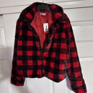 New Epic Threads Girls Medium Soft Checkerboard Jacket